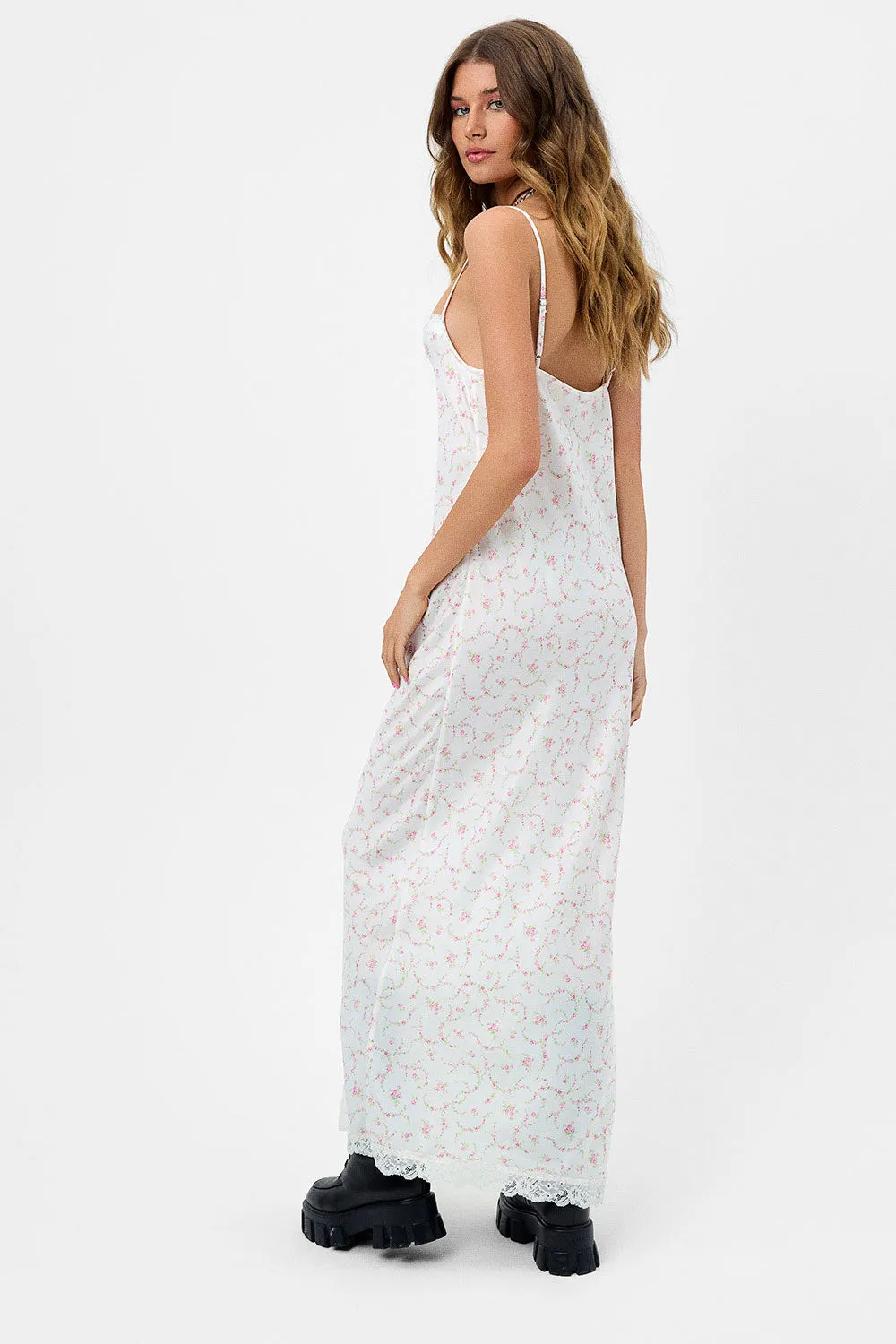 Cara Satin Maxi Dress - Day Lily sold by Frankie's Bikinis product image thumbnail 4