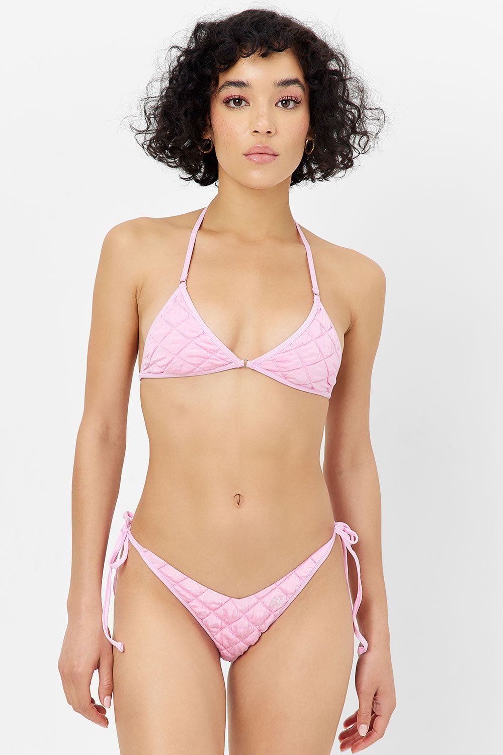 Ivy String Triangle Bikini Top - Baby Pink sold by Frankie's Bikinis product image thumbnail 2