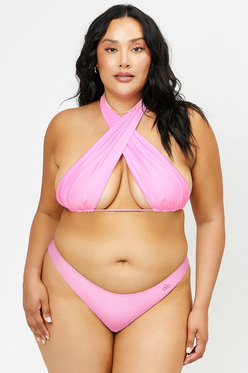 Haven Satin Cheeky Bikini Bottom - 90's Pink sold by Frankie's Bikinis product image thumbnail 3