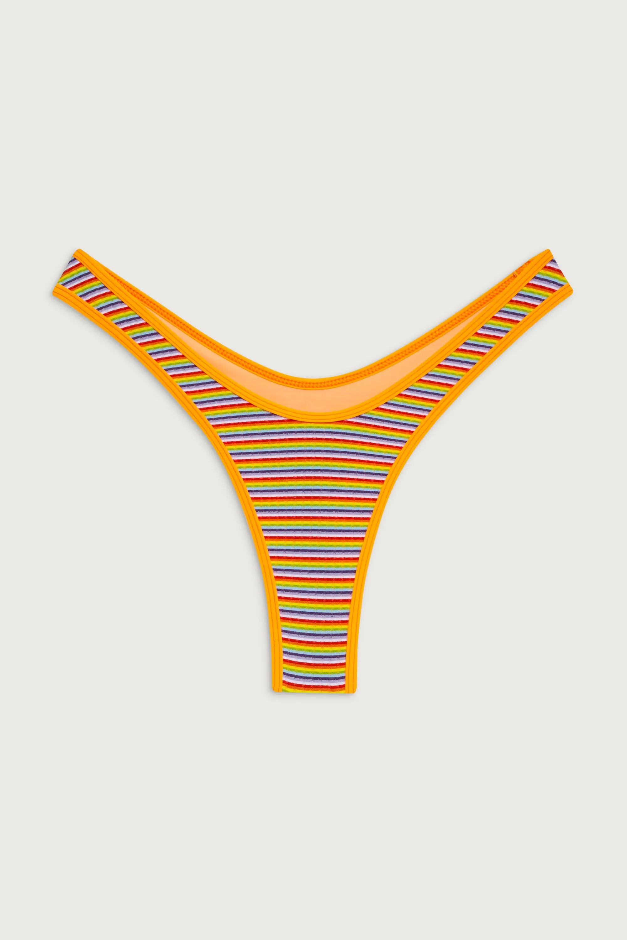 Full Moon Striped Micro Bikini Bottom - Hawaiian Sky sold by Frankie's Bikinis product image thumbnail 2
