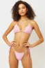Tia Ribbed String Bikini Bottom - Love Pink sold by Frankie's Bikinis