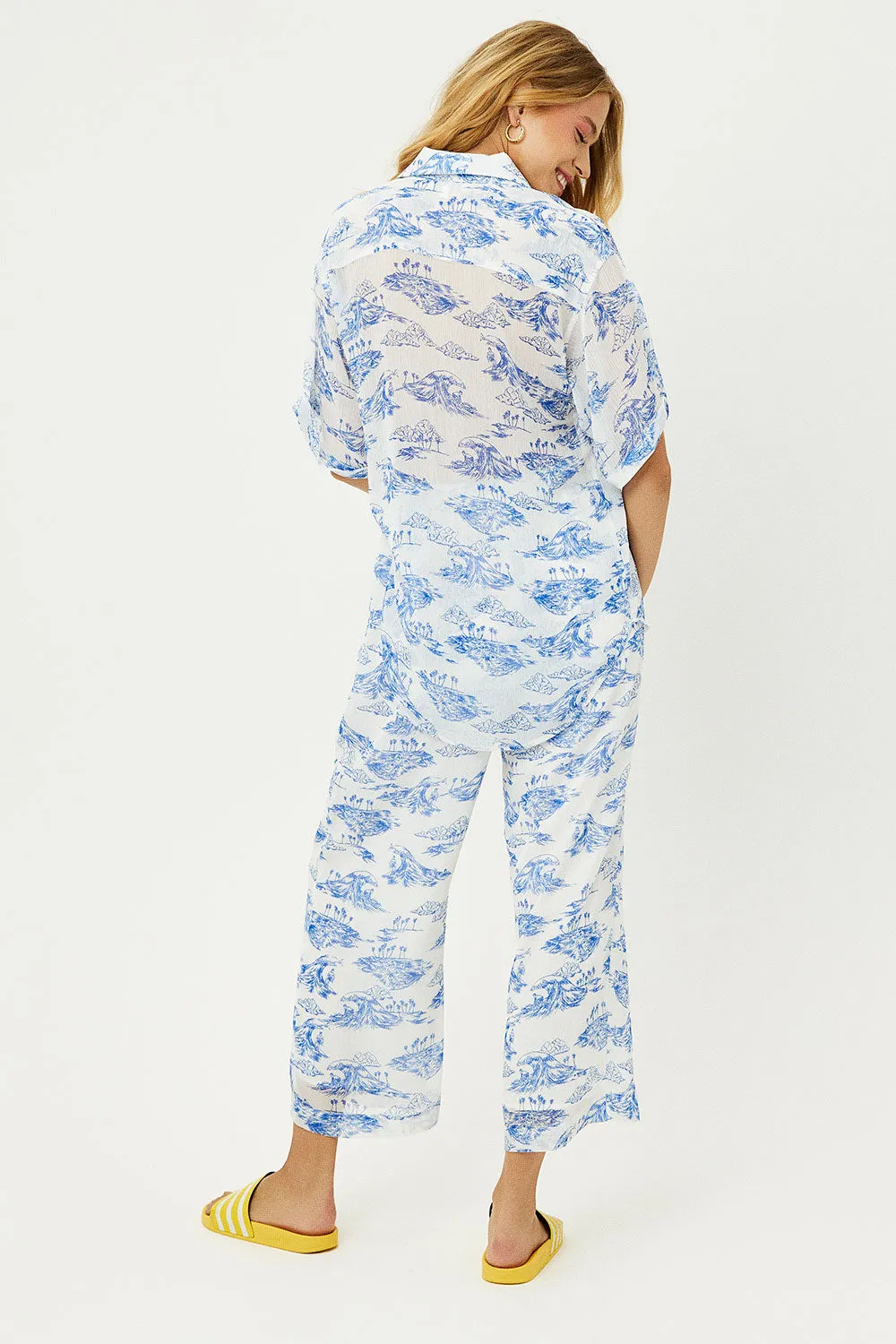 Bianca Low Rise Wide Leg Pant - Surfer Dude sold by Frankie's Bikinis product image thumbnail 3