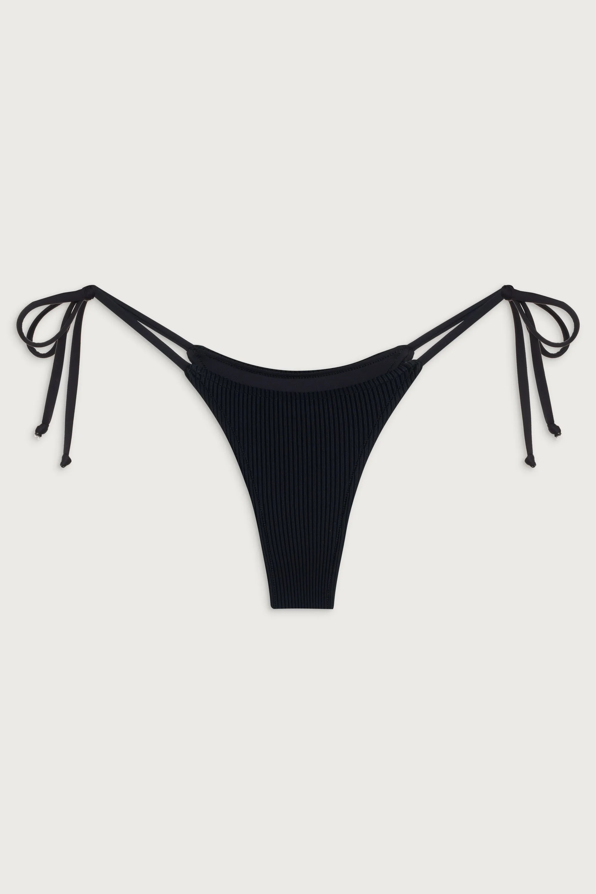 Divine Ribbed Skimpy Bikini Bottom - Black sold by Frankie's Bikinis product image thumbnail 2