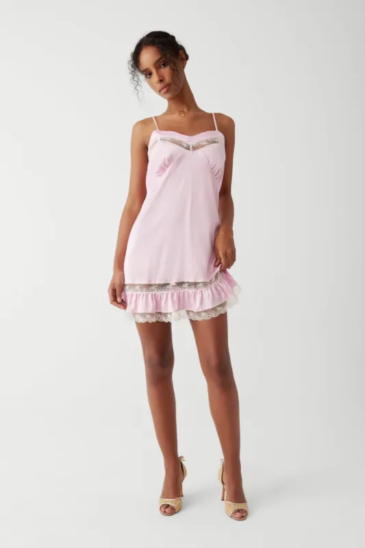 Carson Satin Mini Dress - English Rose sold by Frankie's Bikinis