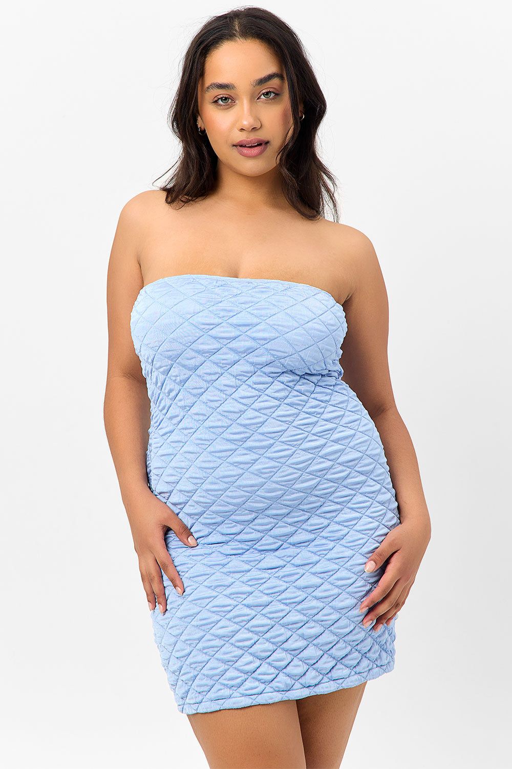 Taylor Strapless Tube Dress - Baby Blue - Extended sold by Frankie's Bikinis product image thumbnail 3
