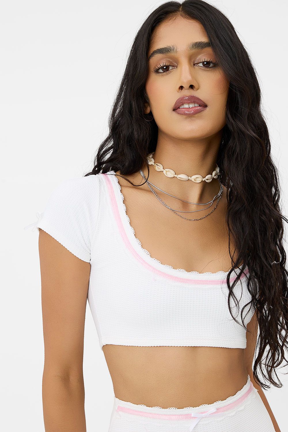 x GIGI HADID Lucky Waffle Crop Top - Dandelion sold by Frankie's Bikinis