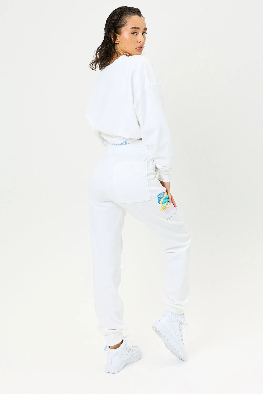 Frank Oversized Sweatpants - White Surfrider sold by Frankie's Bikinis product image thumbnail 2