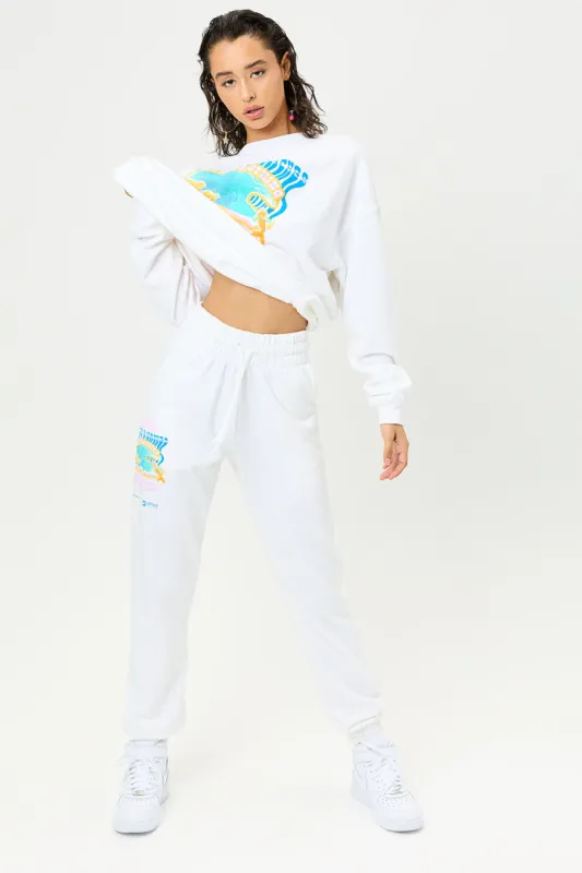 Frank Oversized Sweatpants - White Surfrider sold by Frankie's Bikinis