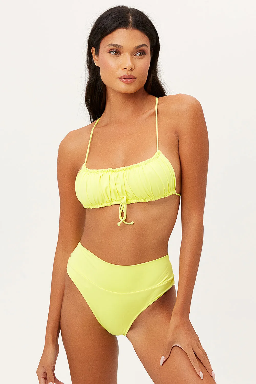 Dreamy High Waist Cheeky Bikini Bottom - Lemonade sold by Frankie's Bikinis product image thumbnail 2