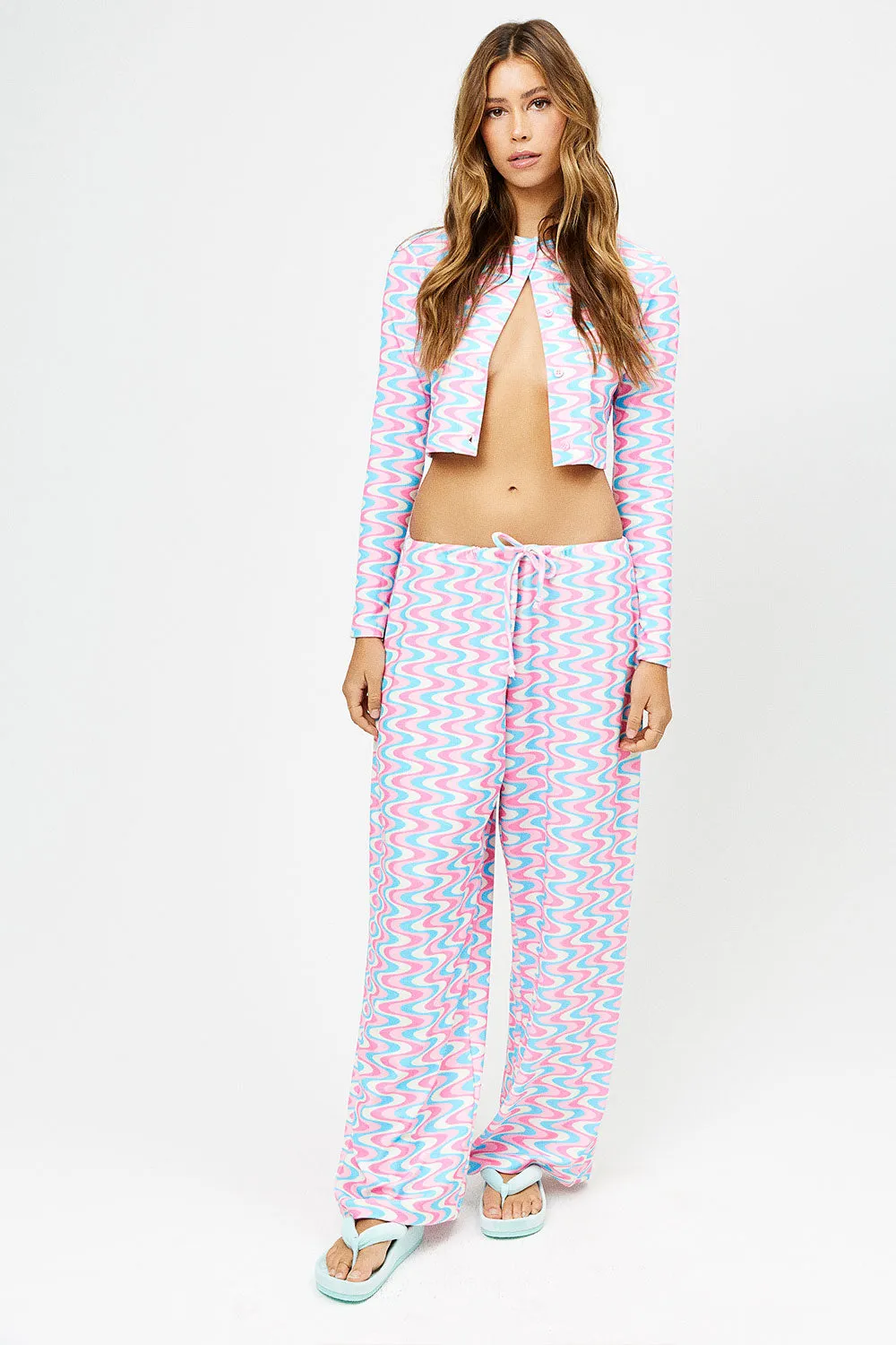 Michelle Low Rise Wide Leg Pants - Sister Swirl sold by Frankie's Bikinis product image thumbnail 5