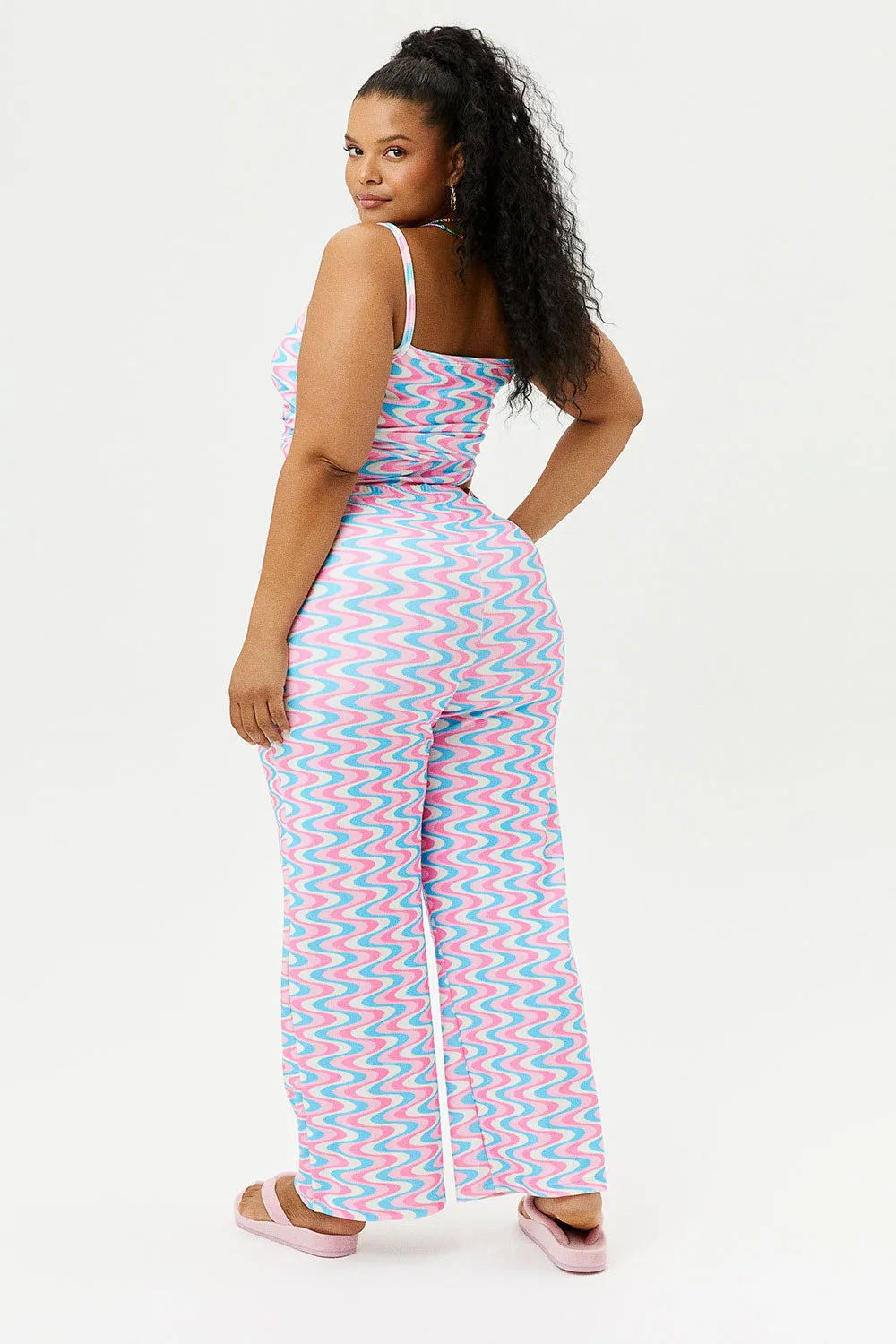 Michelle Low Rise Wide Leg Pants - Sister Swirl sold by Frankie's Bikinis product image thumbnail 2