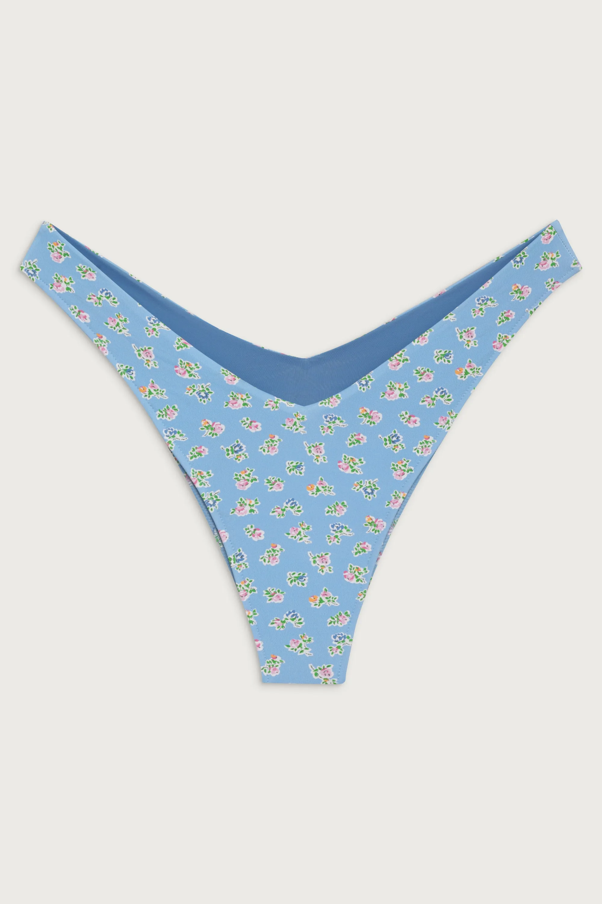Enzo Cheeky Floral Bikini Bottom - Blue Hawaii sold by Frankie's Bikinis product image thumbnail 2