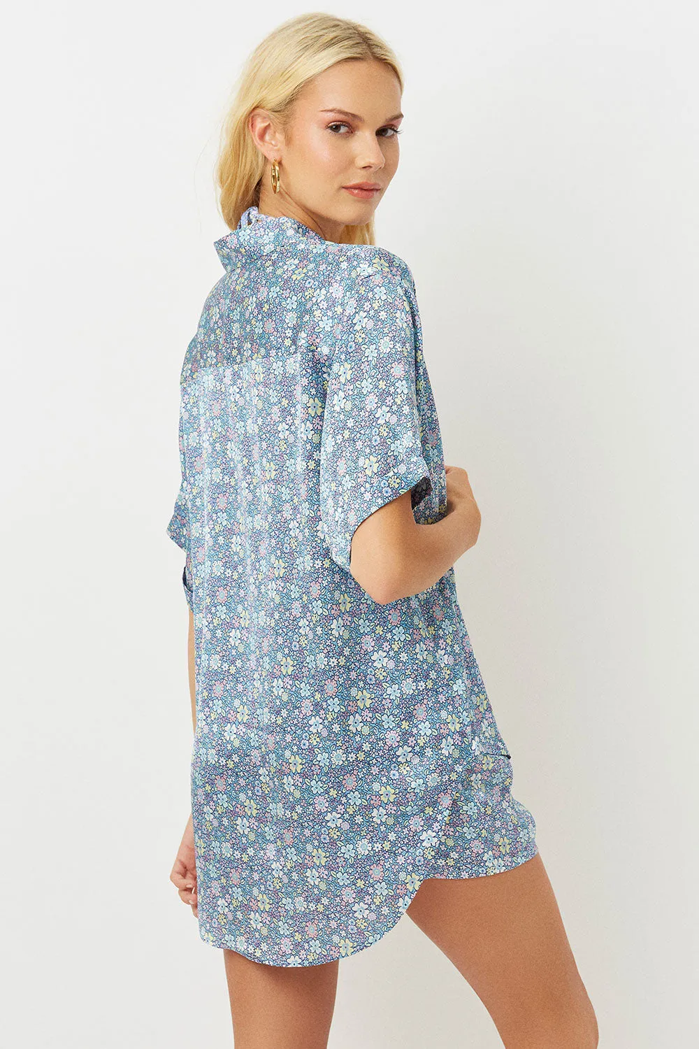 Fifi Silk Button Up Shirt - Springtime sold by Frankie's Bikinis product image thumbnail 3