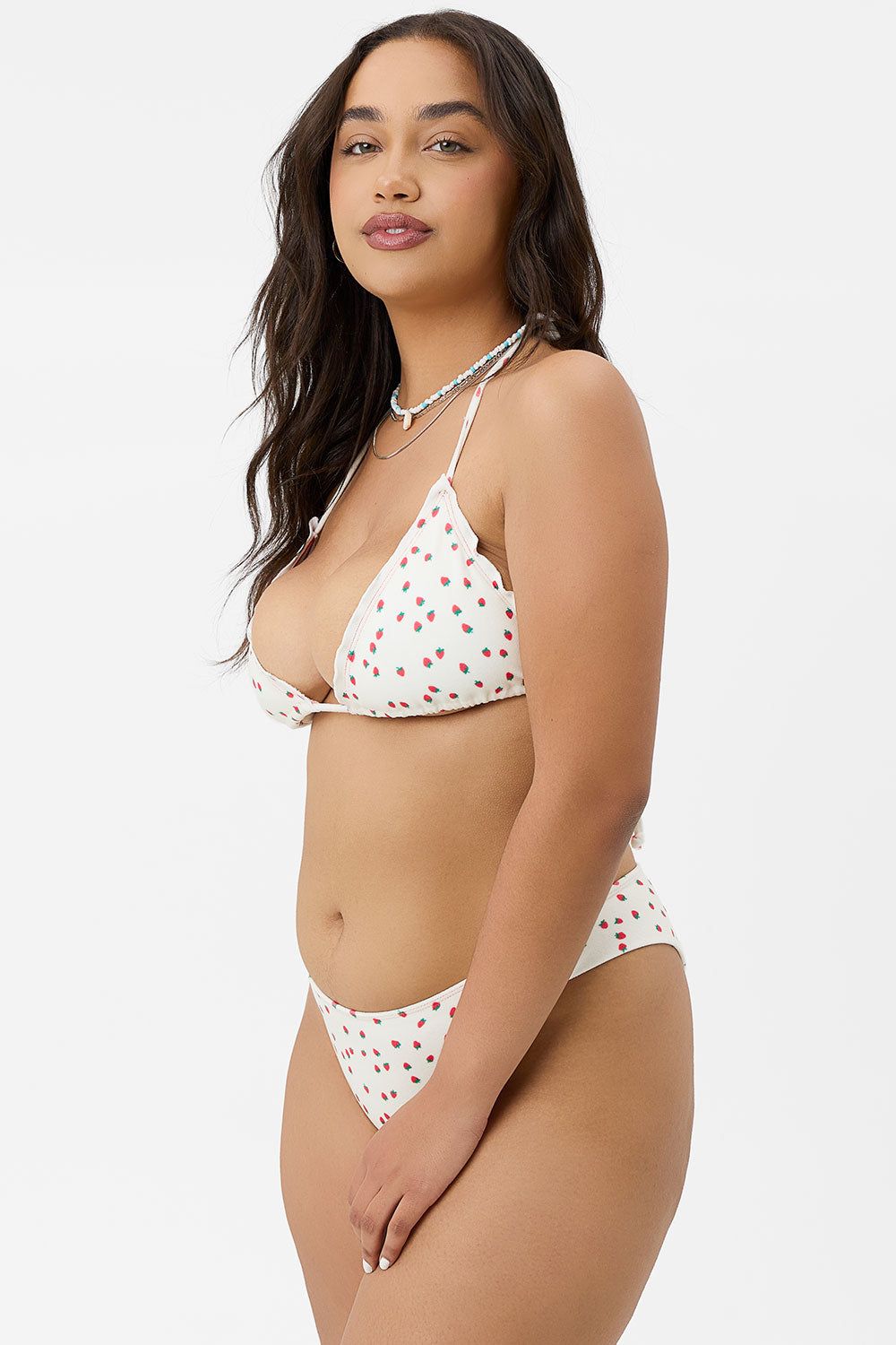 x GIGI HADID Tia Terry Triangle Bikini Top - Strawberry Cream - Extended sold by Frankie's Bikinis product image thumbnail 2