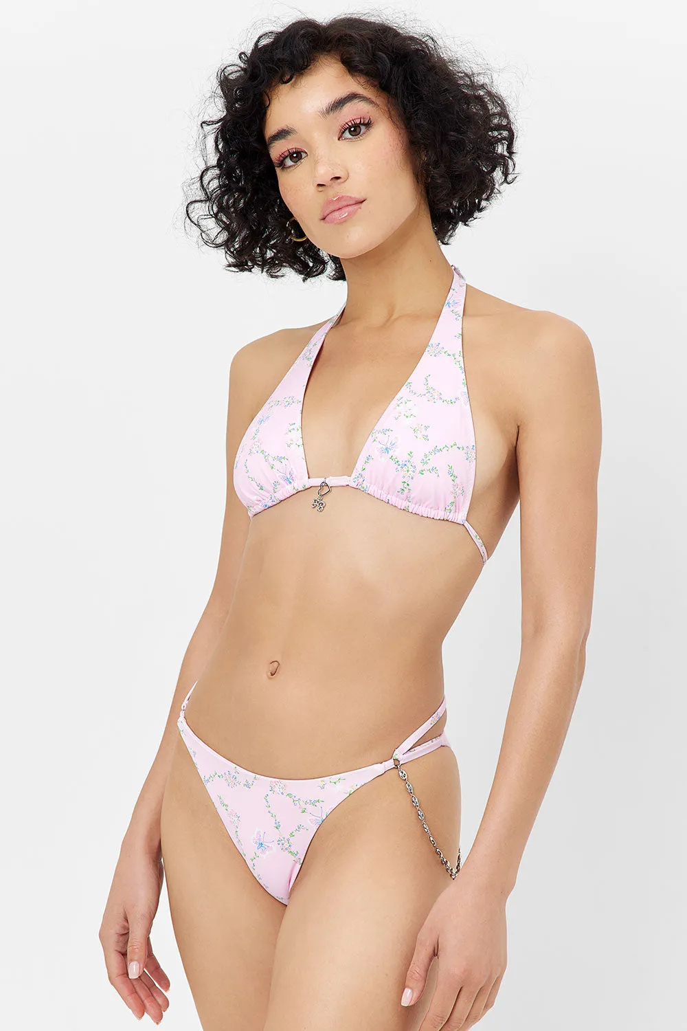 Isabella Floral Chain Bikini Bottom - Fairytale sold by Frankie's Bikinis product image thumbnail 4