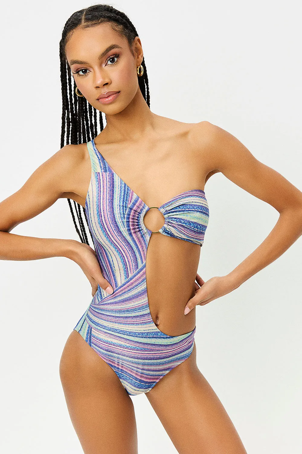 Seraphina One Piece Swimsuit - Shimmy Blue sold by Frankie's Bikinis product image thumbnail 2
