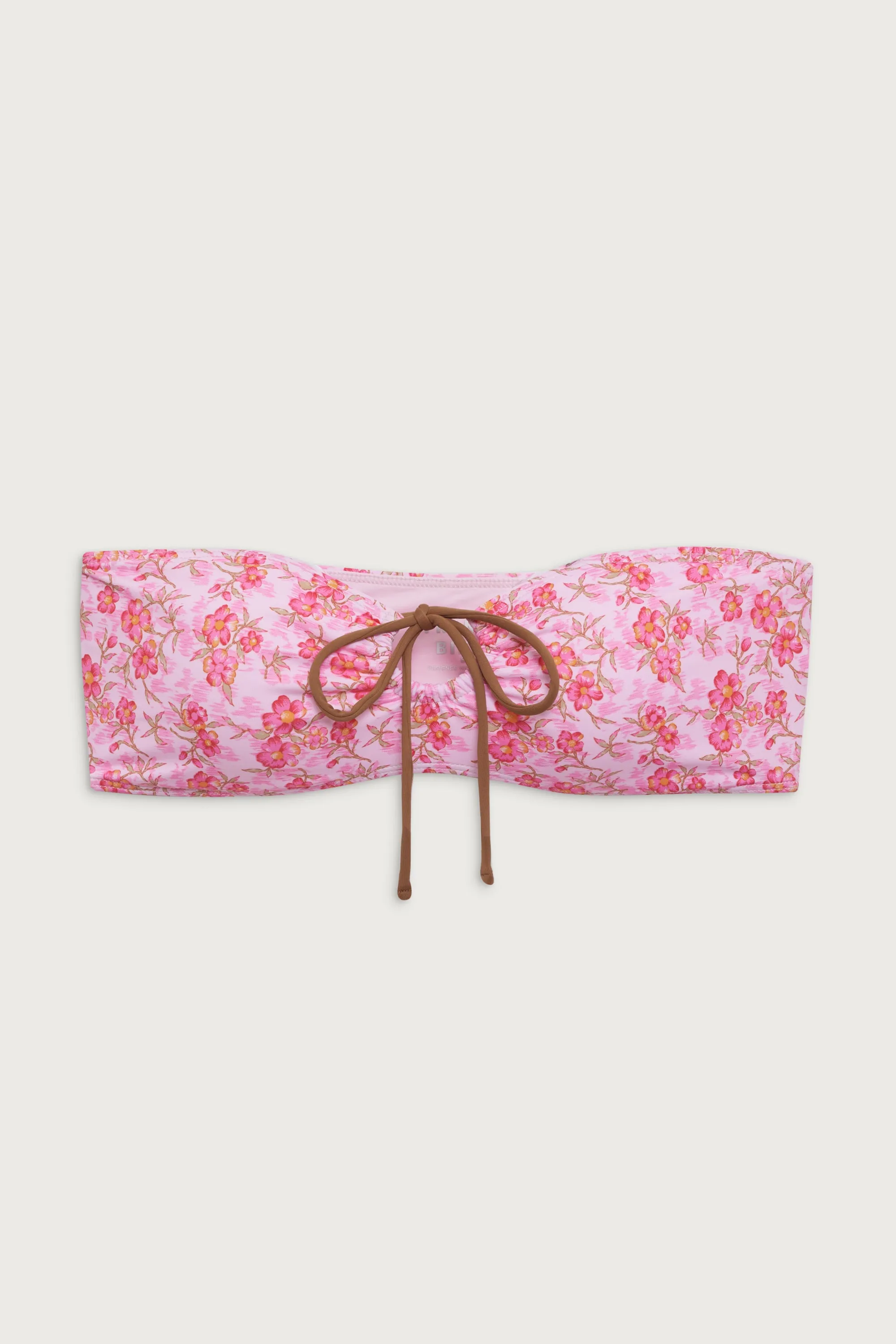 Meredith Floral Bandeau Bikini Top - Watercolor Hibiscus sold by Frankie's Bikinis product image thumbnail 2