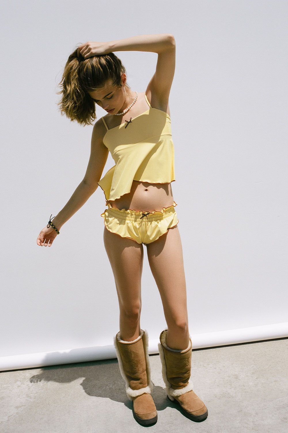 x GIGI HADID Pippa Ruffle Bikini Bottom - Buttermilk sold by Frankie's Bikinis product image thumbnail 4