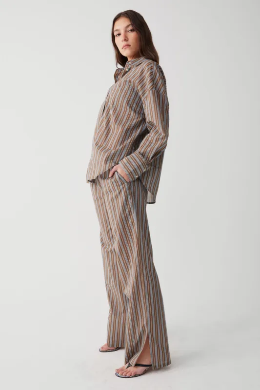 Daisy Striped Low Rise Pant - Ocean Stone made by Frankie's Bikinis