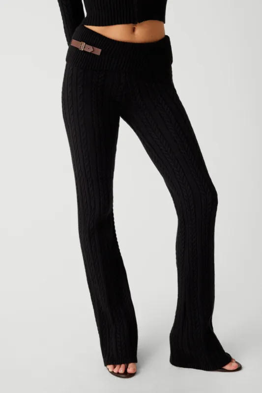 Fleur Cable Cloud Knit Pant - Black sold by Frankie's Bikinis
