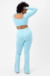 Speedy Long Sleeve Crop Top - Baby Blue sold by Frankie's Bikinis