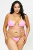 Tia Satin String Bikini Bottom - 90's Pink sold by Frankie's Bikinis