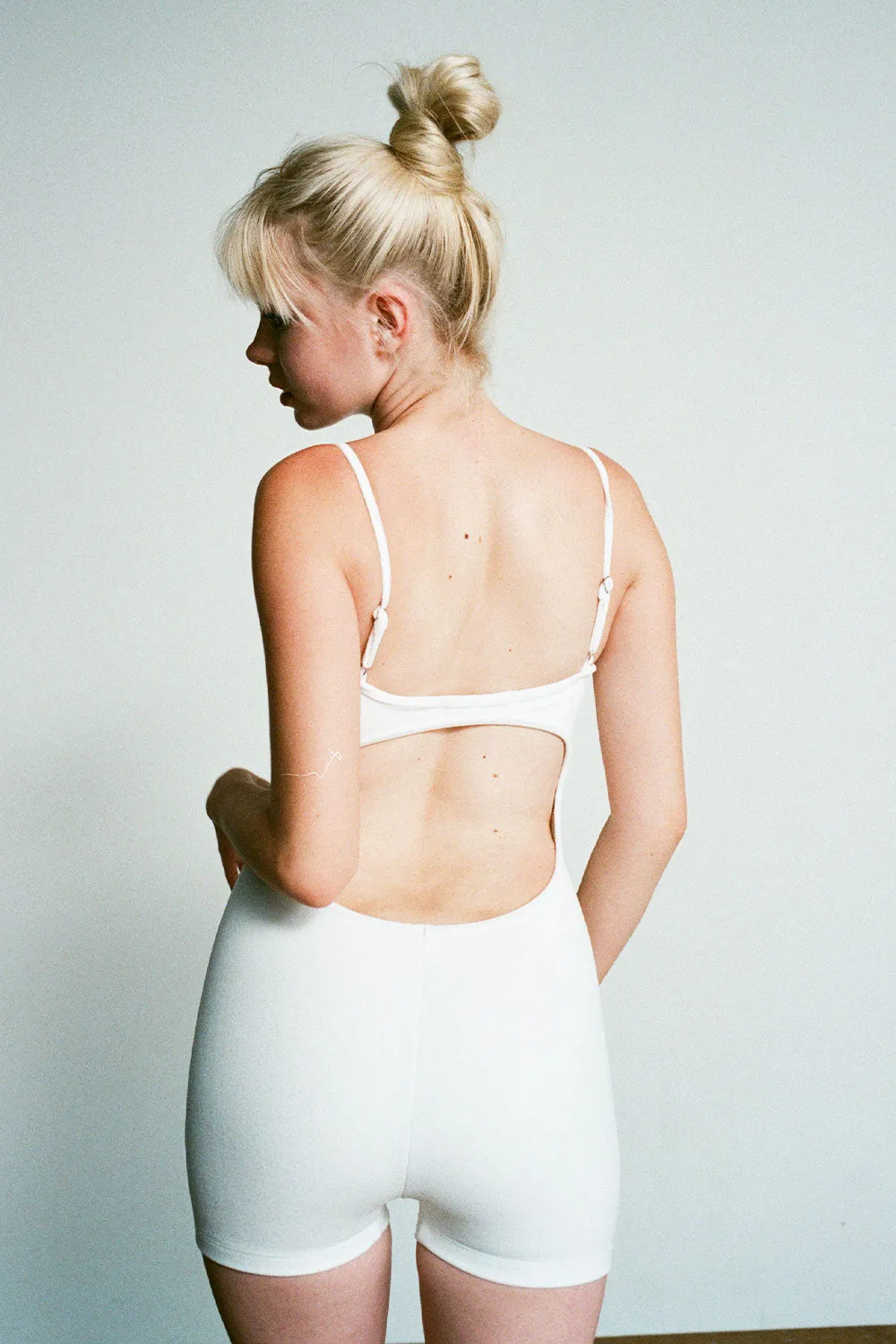 Meechie Terry Cutout Romper - Snow sold by Frankie's Bikinis product image thumbnail 4