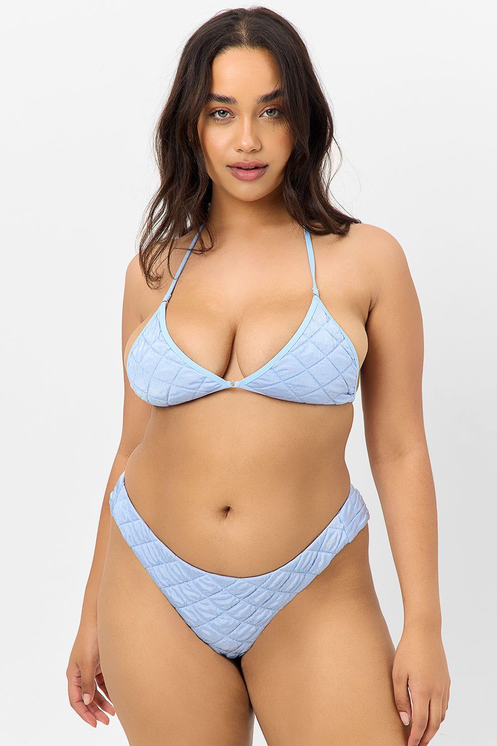 Ivy String Triangle Bikini Top - Baby Blue - Extended sold by Frankie's Bikinis