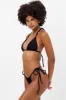 Tia Terry String Bikini Bottom - Black sold by Frankie's Bikinis