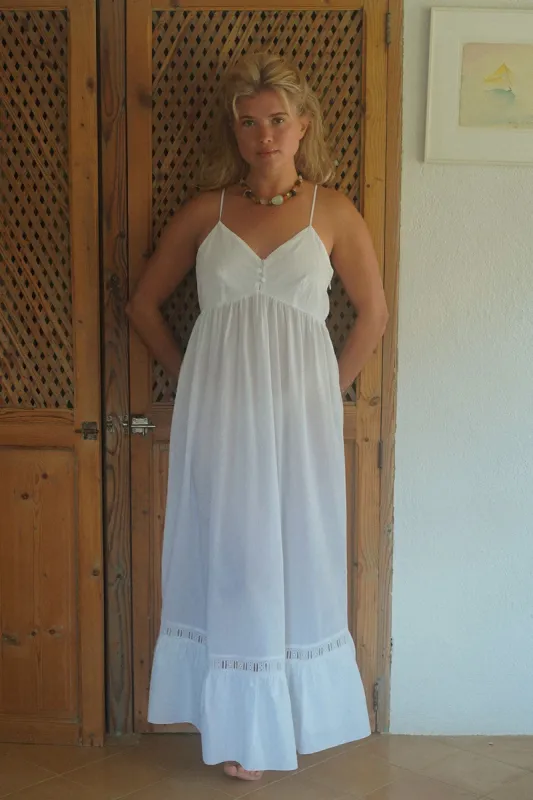 x DJERF AVENUE Airy Poplin Midi Dress  - White sold by Frankie's Bikinis