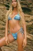 Tia Shine String Bikini Bottom - Alana Blue sold by Frankie's Bikinis