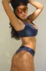 Bellamy Ribbed High Waist Bikini Bottom - Dixie sold by Frankie's Bikinis