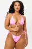 Tia String Satin Bikini Bottom - Candyland sold by Frankie's Bikinis