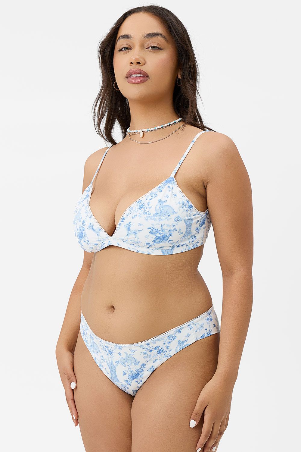 x GIGI HADID Scarlet Bralette Bikini Top - Yomi Toile Blue - Extended sold by Frankie's Bikinis product image thumbnail 2