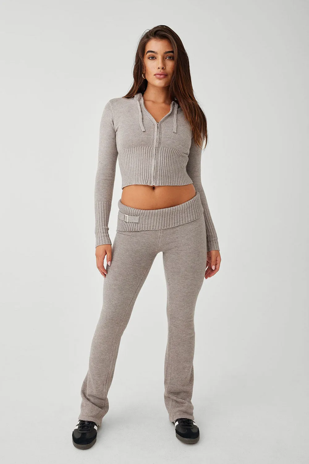Fleur Cloud Knit Low Rise Pant - Heather Grey sold by Frankie's Bikinis product image thumbnail 3