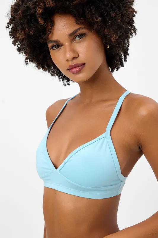 Billie Racerback Sports Bra - Baby Blue sold by Frankie's Bikinis
