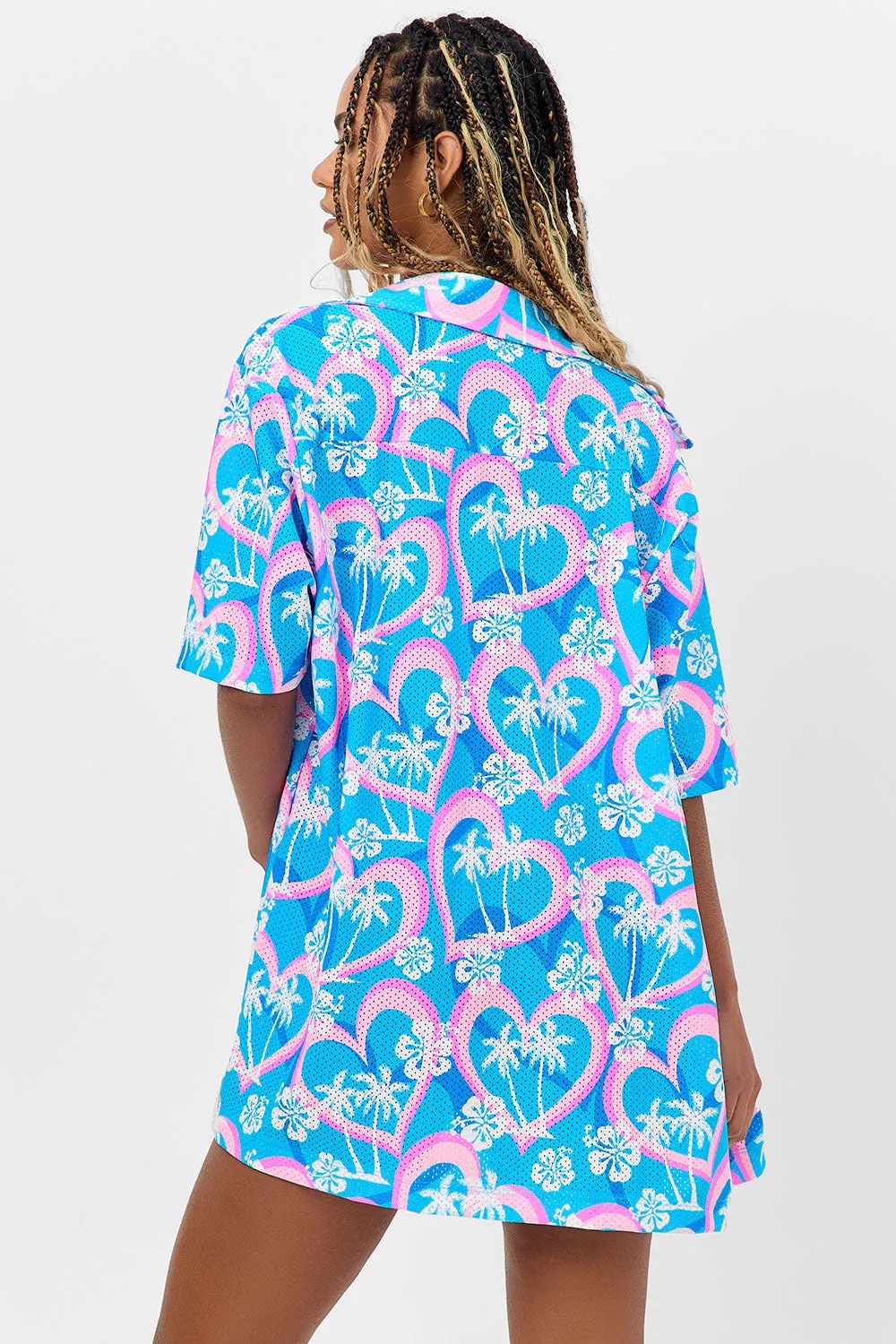 Hunter Mesh Button Up Shirt - Tropic Love sold by Frankie's Bikinis product image thumbnail 3