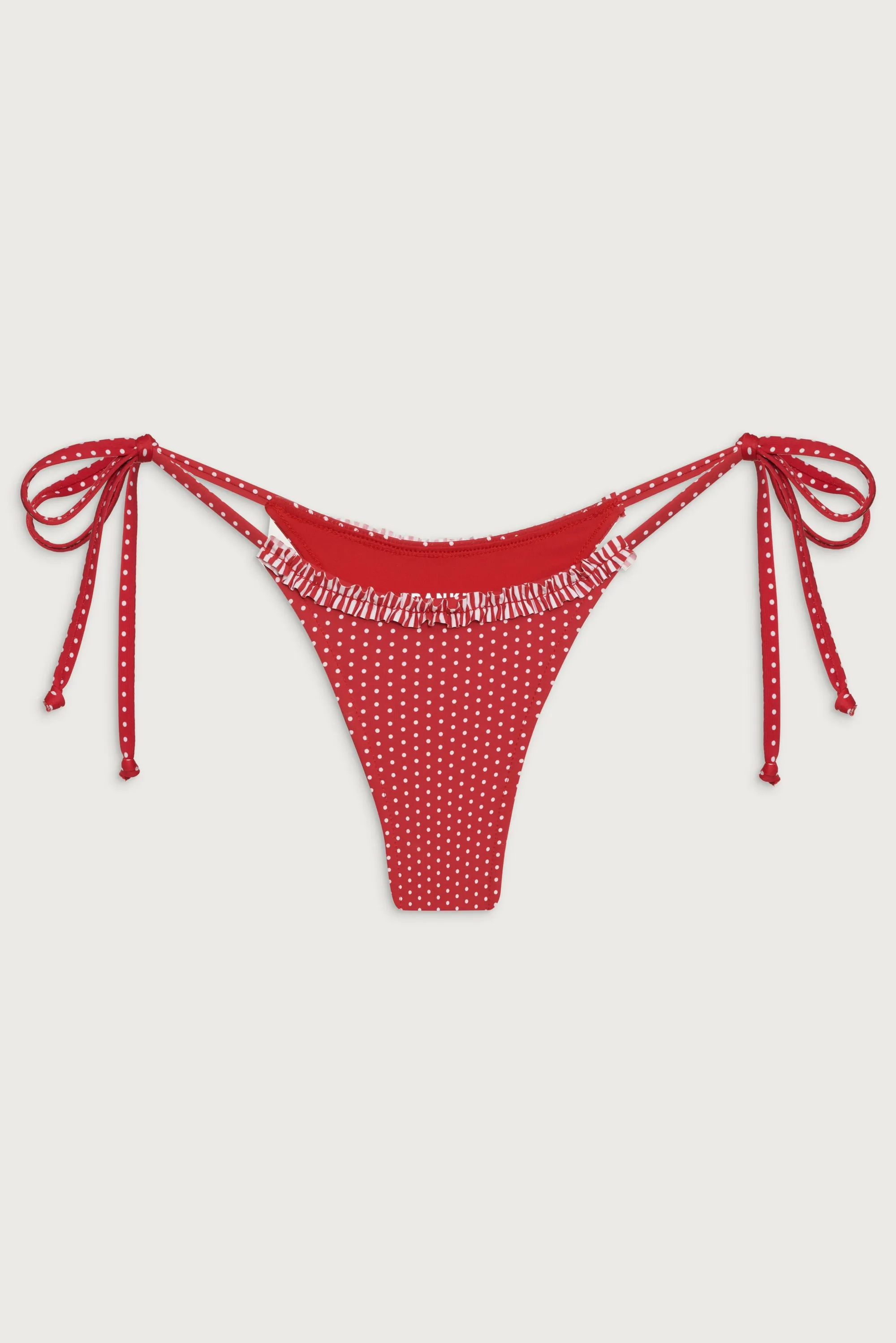 Divine Tie Side Skimpy Bikini Bottom - Scarlet Dot sold by Frankie's Bikinis product image thumbnail 2