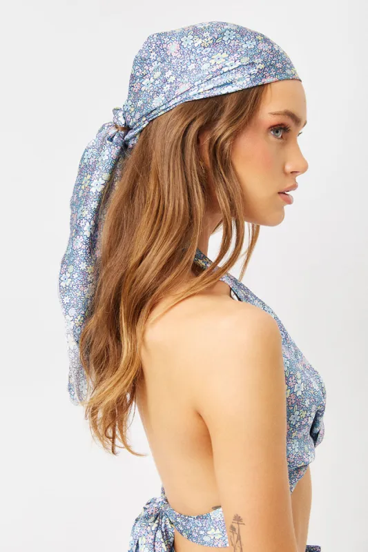 Heidi Silk Head Scarf - Springtime sold by Frankie's Bikinis