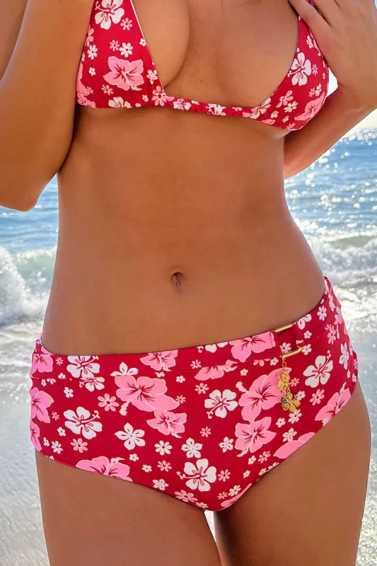 Lisa Floral Full Coverage Bikini Bottom - Coconut Girl sold by Frankie's Bikinis