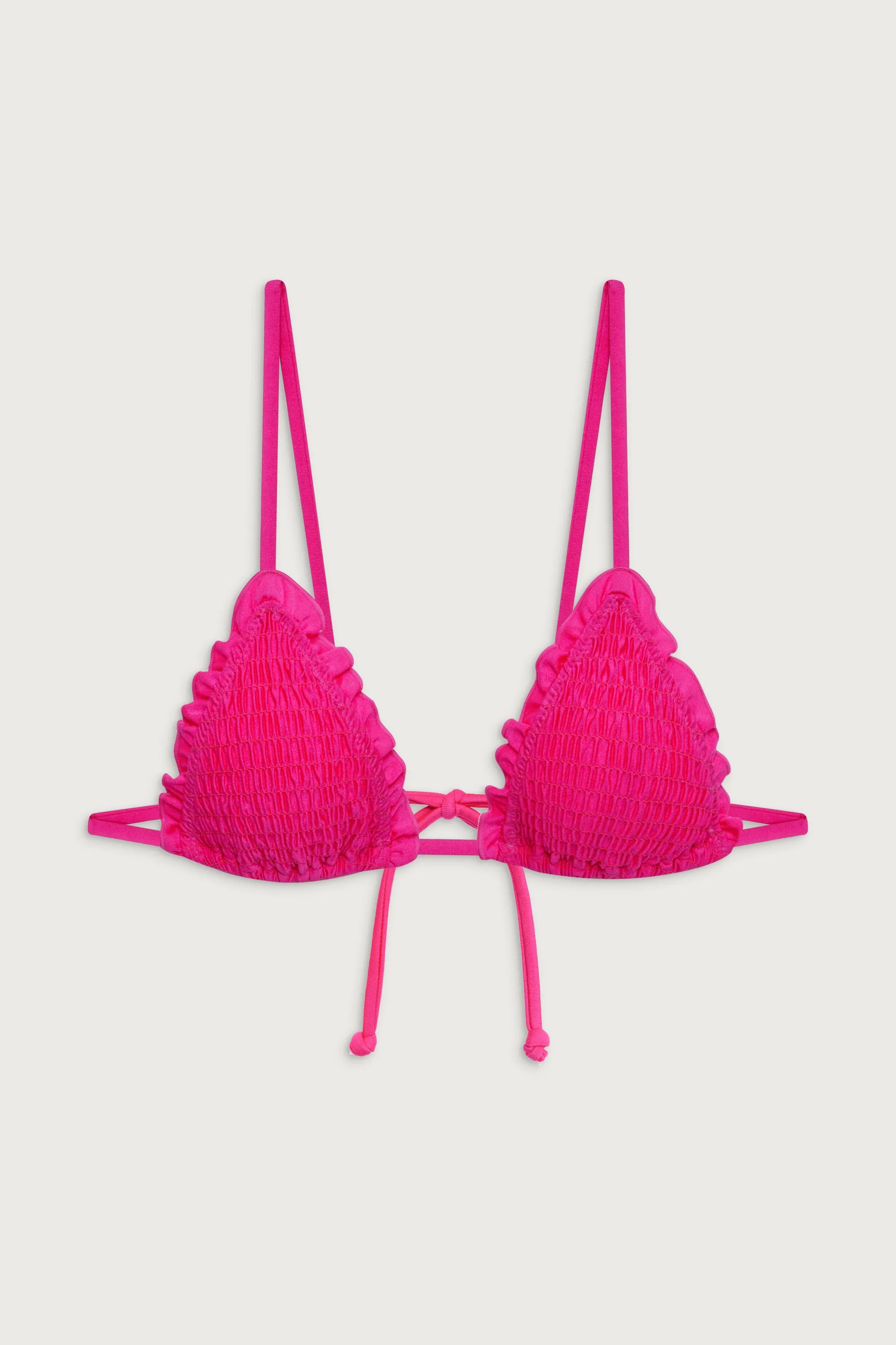 Penny Triangle Shine Bikini Top - Candy Pink sold by Frankie's Bikinis product image thumbnail 2