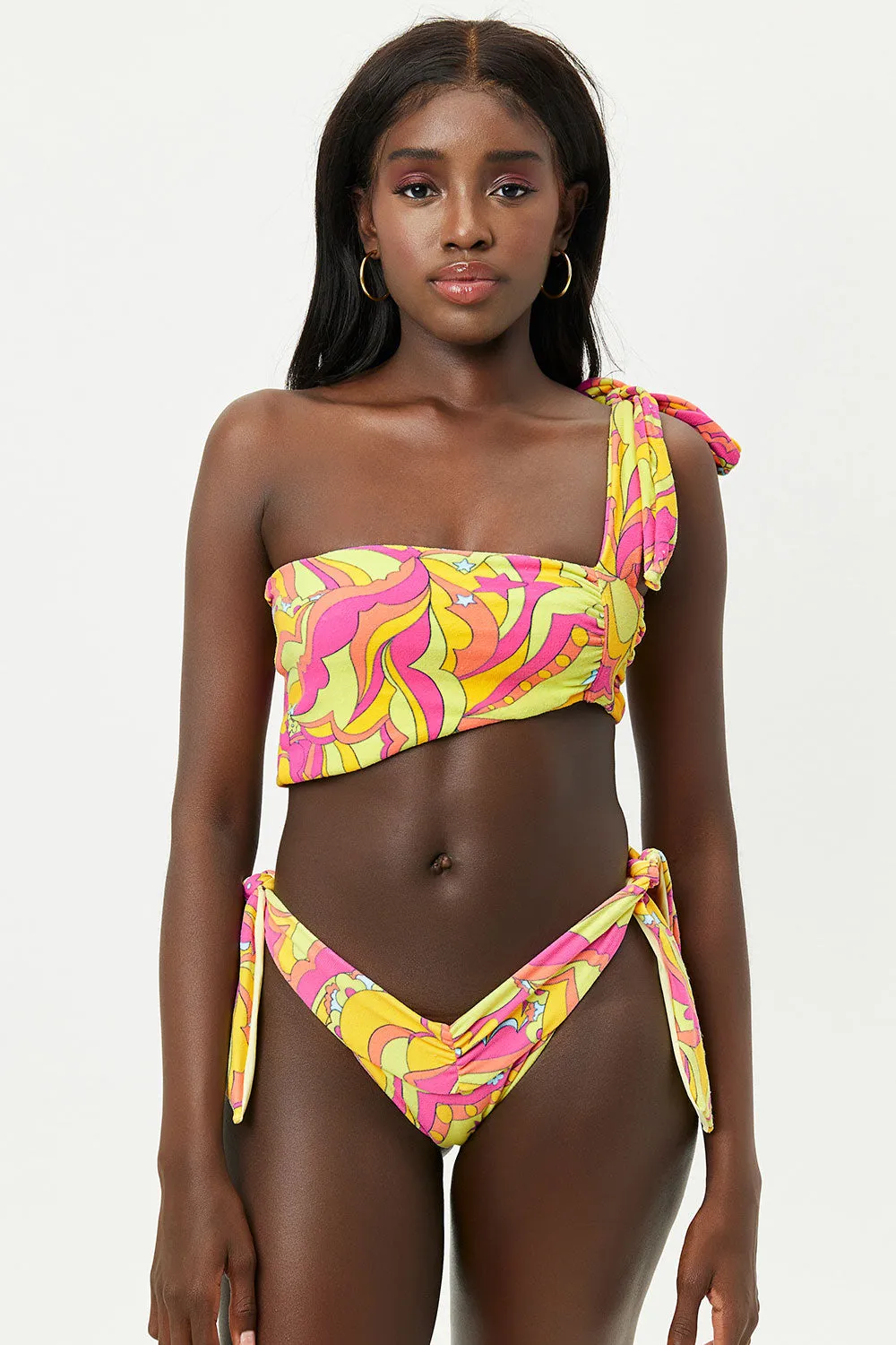 Bella Terry Cheeky Bikini Bottom - Peace Terry sold by Frankie's Bikinis product image thumbnail 3