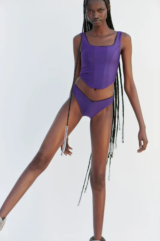 Victoria Shine Crop Top - Candied Violet sold by Frankie's Bikinis