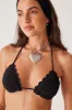 Chloe Triangle Crochet Bikini Top - Black sold by Frankie's Bikinis