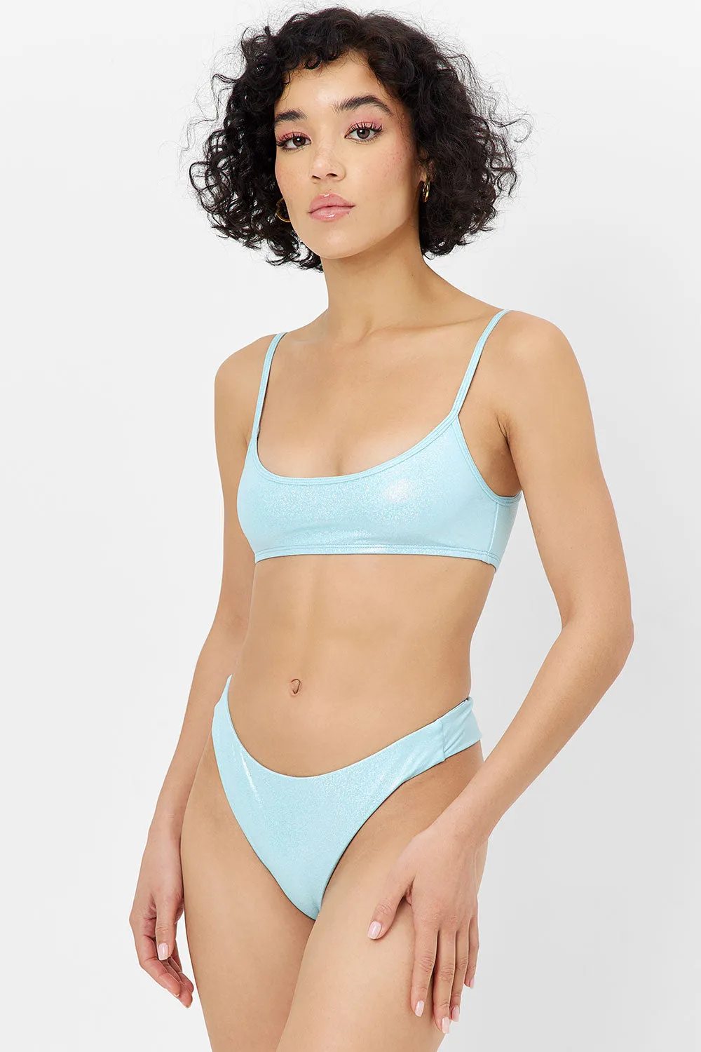 Dawson Iridescent Cheeky Bikini Bottom - Cloud Chaser sold by Frankie's Bikinis product image thumbnail 3