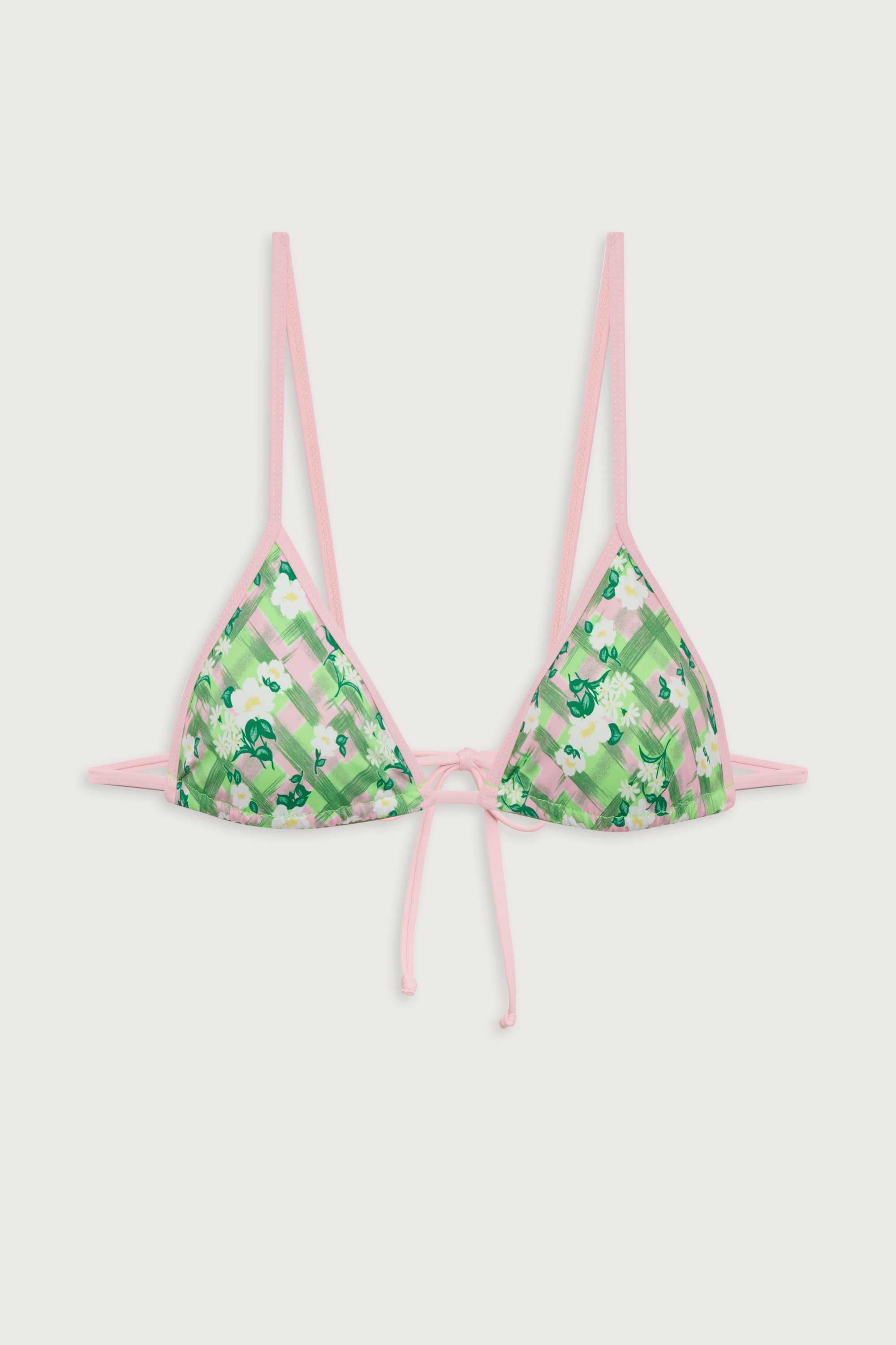 Lumia Plaid Triangle Bikini Top - Baby Daisy sold by Frankie's Bikinis product image thumbnail 2