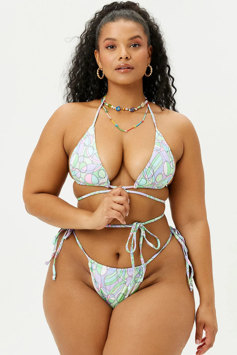 Tia String Bikini Bottom - Vortex sold by Frankie's Bikinis product image thumbnail 3