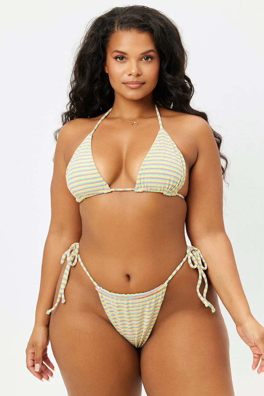 Tia Terry String Bikini Bottom - Lovers Stripe Terry sold by Frankie's Bikinis product image thumbnail 3