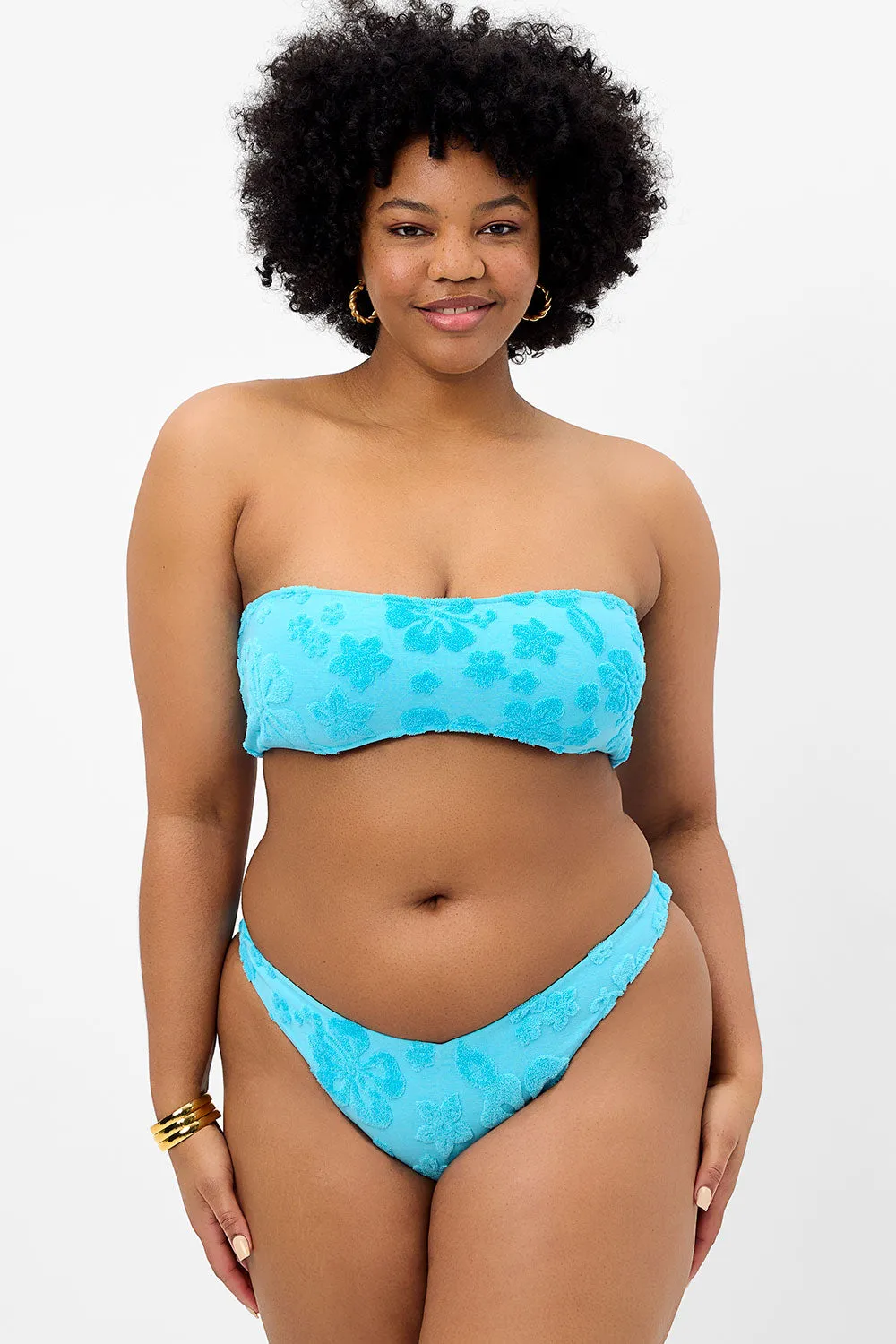 Enzo Terry Cheeky Bikini Bottom - Blue Isle sold by Frankie's Bikinis product image thumbnail 3