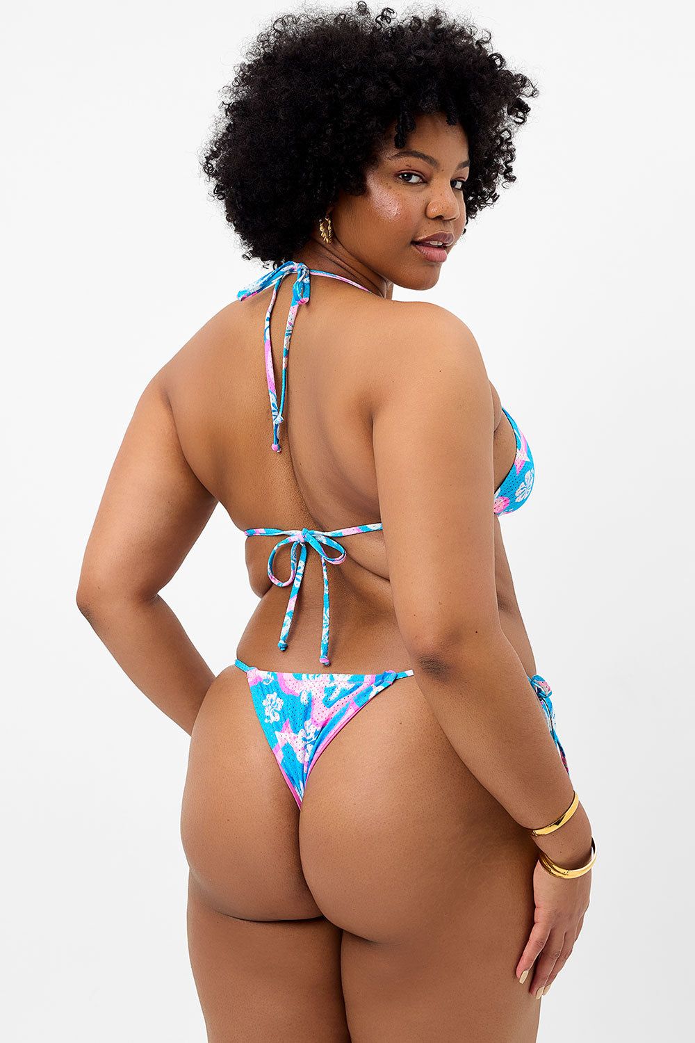 Tia Mesh String Bikini Bottom - Tropic Love - Extended sold by Frankie's Bikinis
